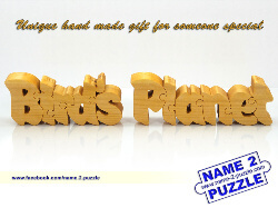 wooden name puzzle